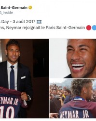 博彩评测-8年前的今天内马尔2.22亿欧加盟巴黎，出战173场118球79助夺14冠